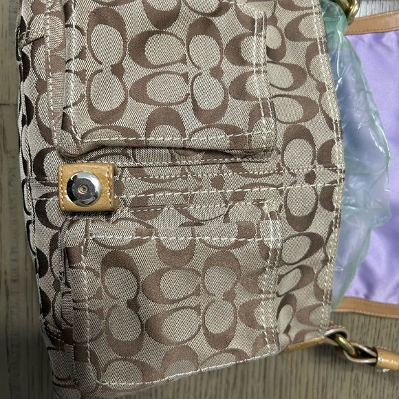 Coach Bleecker Legacy Buckle Leather Flap Shoulder Bag Y2K Vintage - Picture 12 of 16